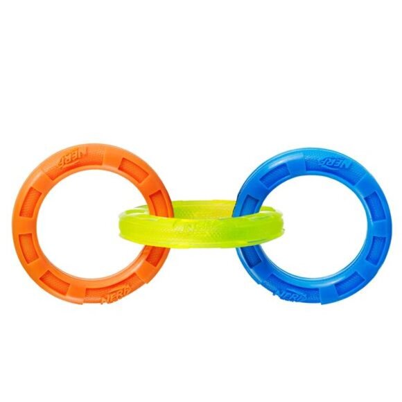 3-Ring Tuff Tug Dog Toy for Medium/Large Dogs, 10.5” - Picture 5 of 5